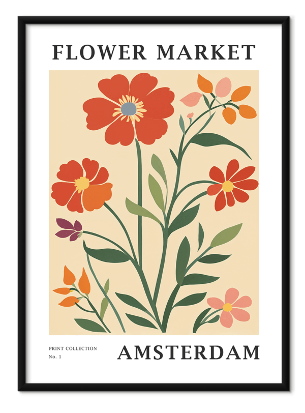 Free downloadable wall art from the Flower Market Series titled Amsterdam, download this wall art for free.