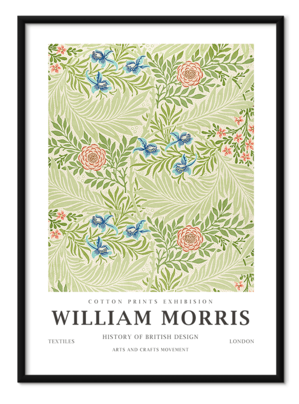 Free downloadable wall art from the William Morris collection titled Larkspur, download this wall art for free.