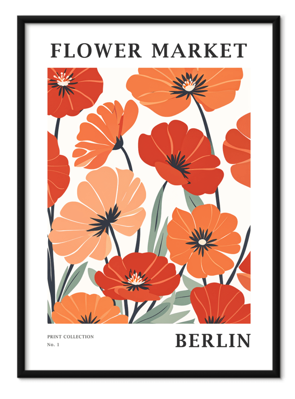 Free downloadable wall art from the Flower Market Series titled Berlin, download this wall art for free.