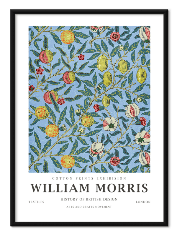 Free downloadable wall art from the William Morris collection titled Four Fruits, download this wall art for free.