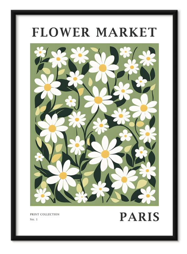 Free downloadable wall art from the Flower Market Series titled Paris, download this wall art for free.