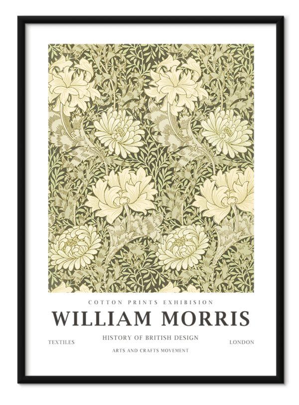 Free downloadable wall art from the William Morris collection titled Chrysanthemum, download this wall art for free.