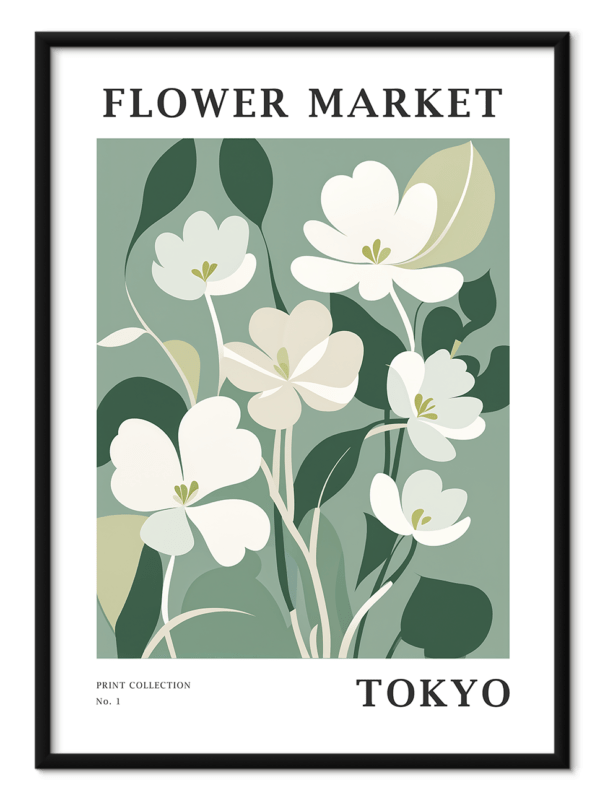 Free downloadable wall art from the Flower Market Series titled Tokyo, download this wall art for free.