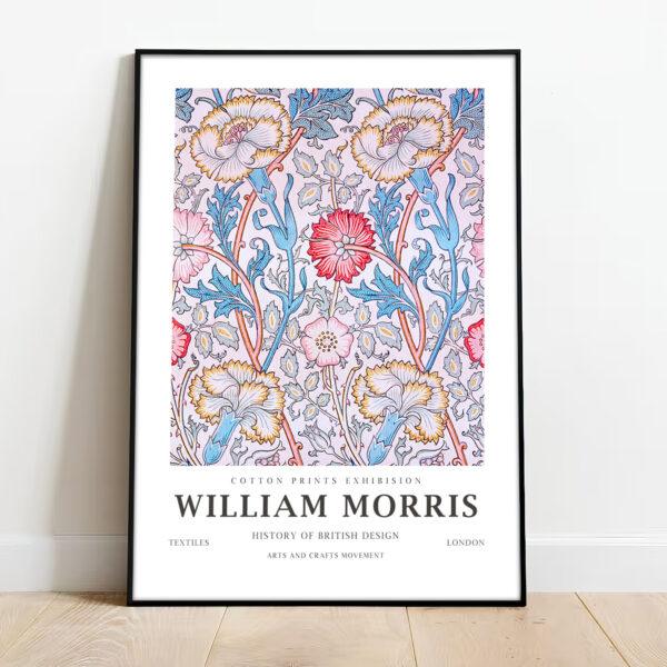 Free downloadable wall art from the William Morris collection titled Pink And Rose, download this wall art for free.