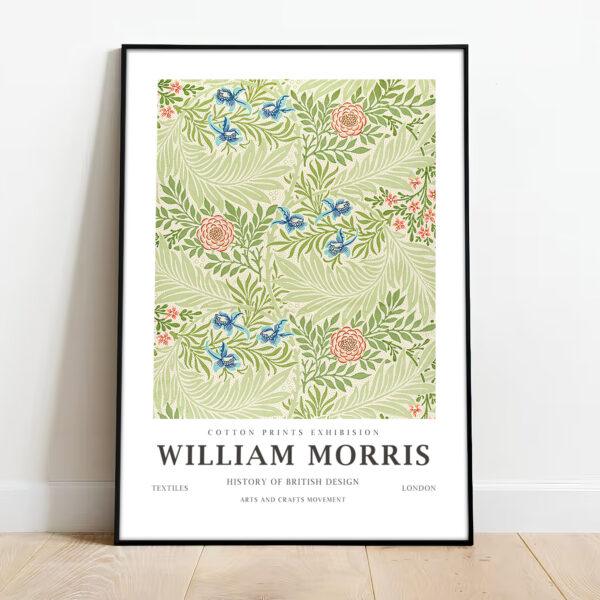 Free downloadable wall art from the William Morris collection titled Larkspur, download this wall art for free.